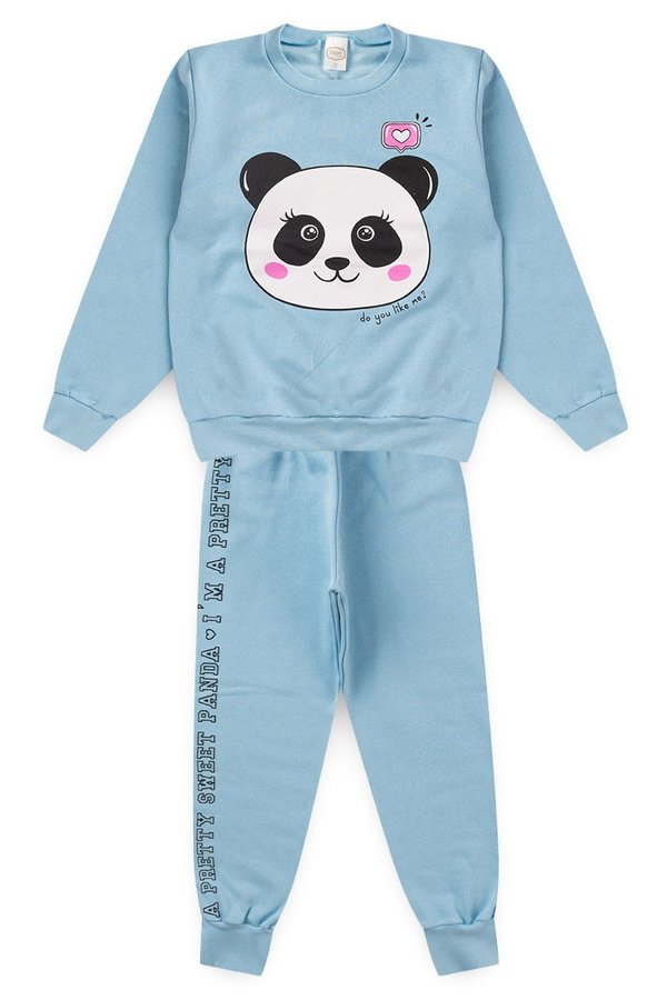 Conjunto Moletom Infantil Menina Sweet PandaFrost