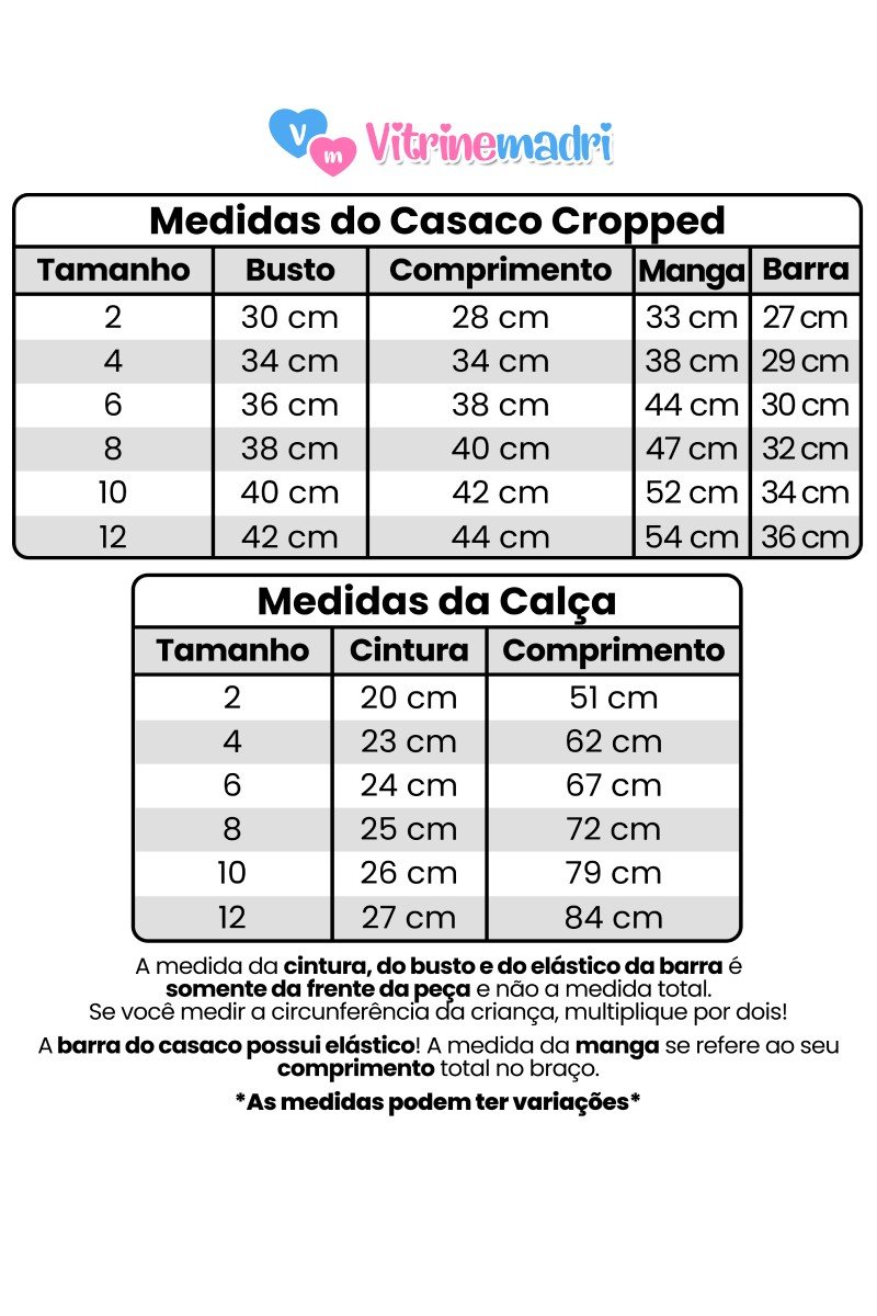 conjunto infantil menina 11212 e 11218 cropped com elastico foto