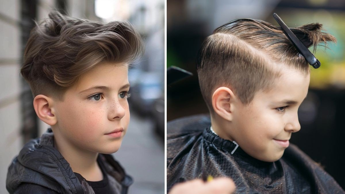 Fashion corte cabelo masculino menino