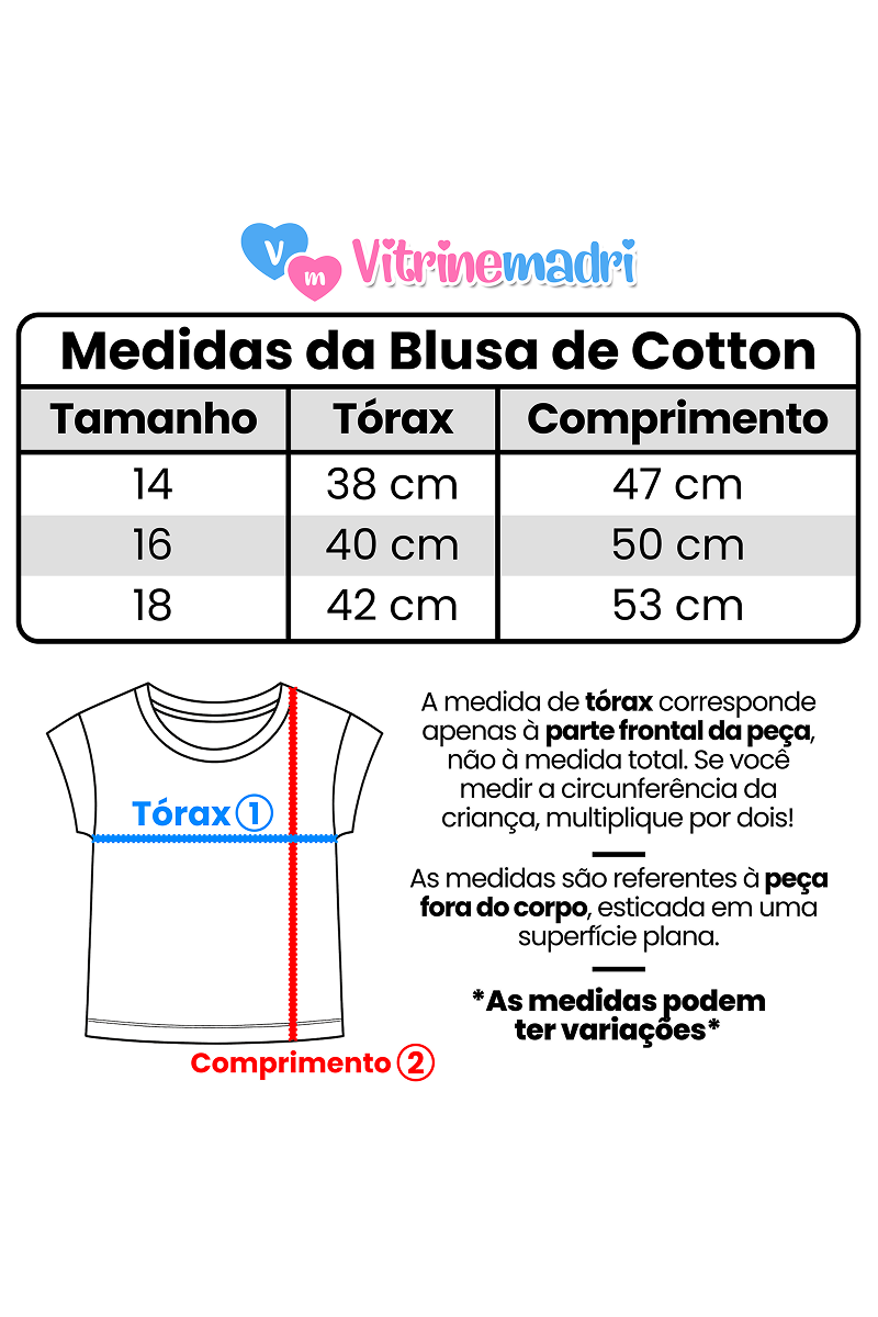 medidas blusa cotton normal foto