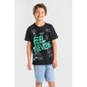 Camiseta Meia Malha Juvenil Masculina Feel The Vibe