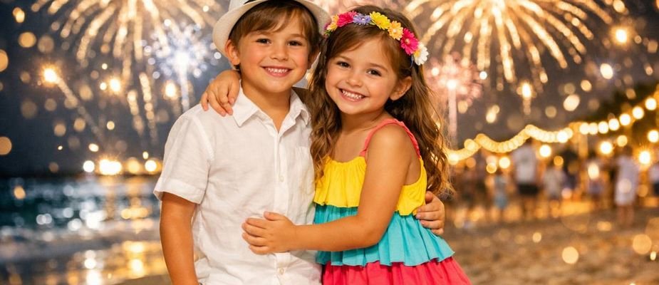 Looks Infantis para o Ano Novo 2026: Cores, Significados e Inspirações Confortáveis