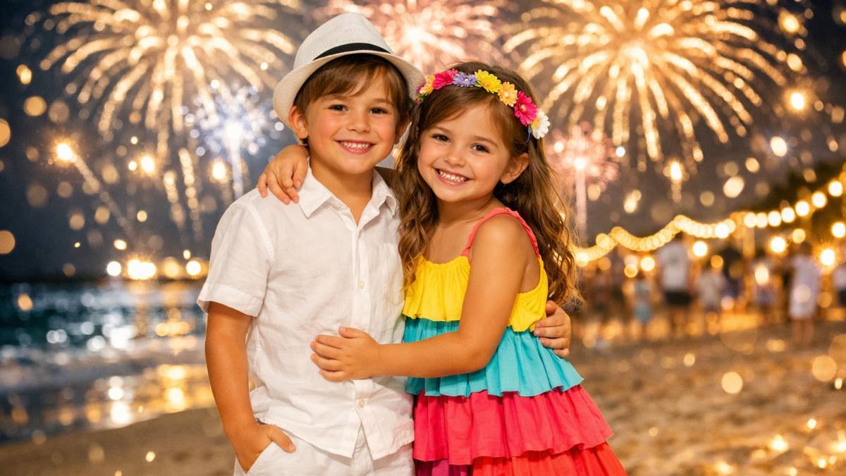 Crian&ccedil;as no Ano Novo &ndash; inspira&ccedil;&otilde;es de looks leves para a virada