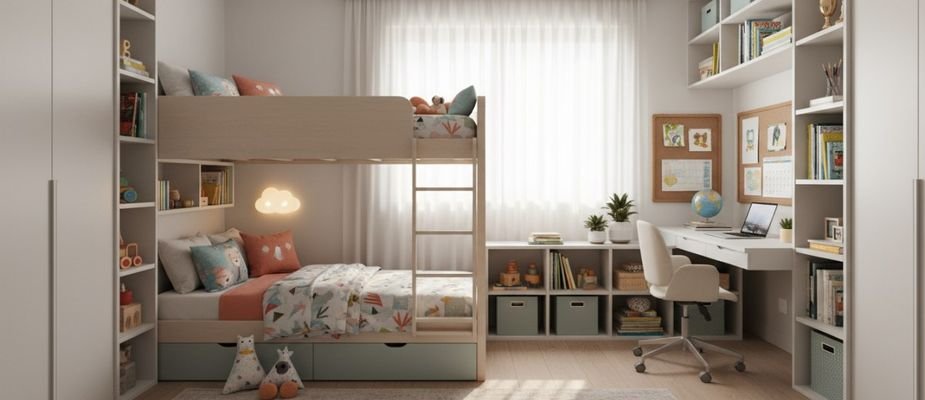 Como Montar um Quarto Compartilhado para Crianças: Guia Completo para Irmãos de Diferentes Idades