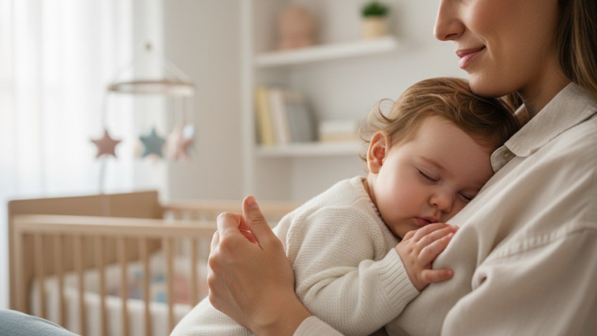 M&atilde;os de um pai ou m&atilde;e segurando delicadamente as m&atilde;ozinhas de um beb&ecirc;, em um ambiente iluminado, simbolizando o cuidado, a prote&ccedil;&atilde;o e o amor na escolha de um nome aben&ccedil;oado.